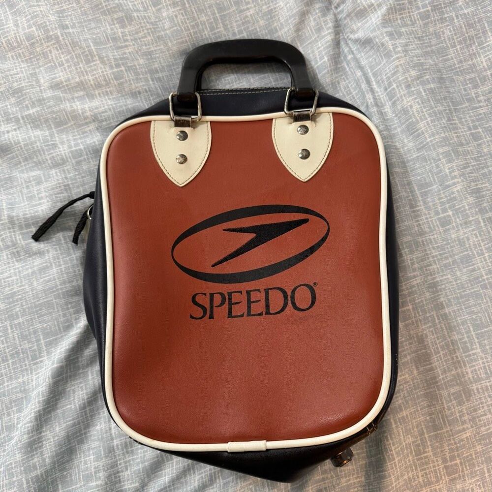Vintage Speedo Zippered Carry Case w/ Handle & Footed Base